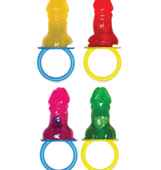 Bachelorette Party Favors Candy Pecker Pacifier Ring