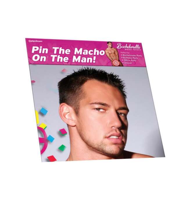 Bachelorette Party Favors Pin the Macho On the Man Game