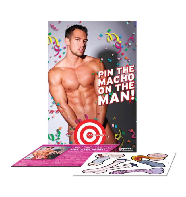 Bachelorette Party Favors Pin the Macho On the Man Game - Image 2