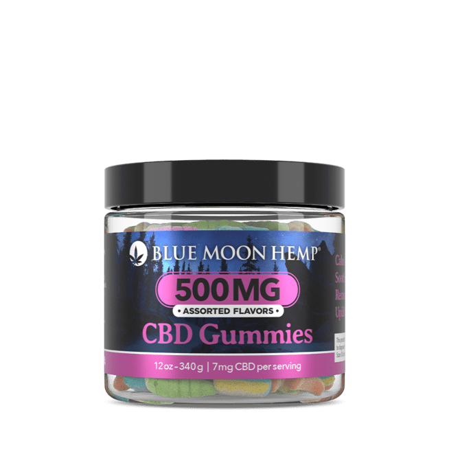 Blue Moon Hemp CBD Gummies 12oz 500mg - Assorted Flavors