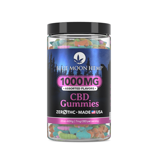 Blue Moon Hemp CBD Gummies 22oz 1000mg - Assorted Flavors