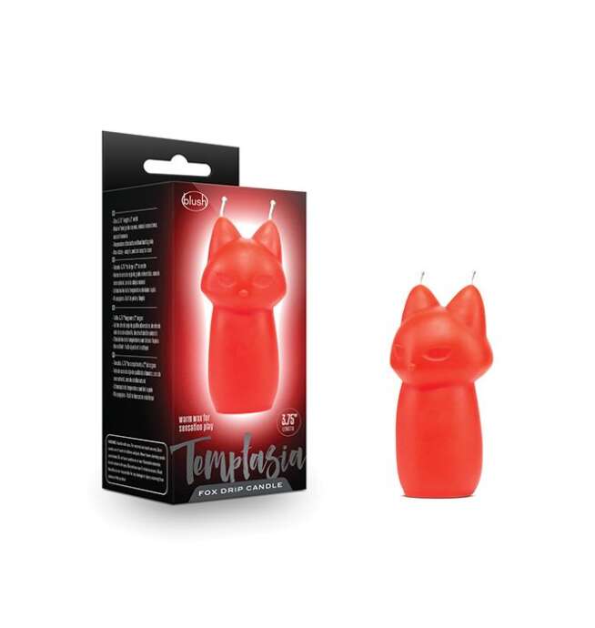 Blush Temptasia Fox Drip Candle - Red