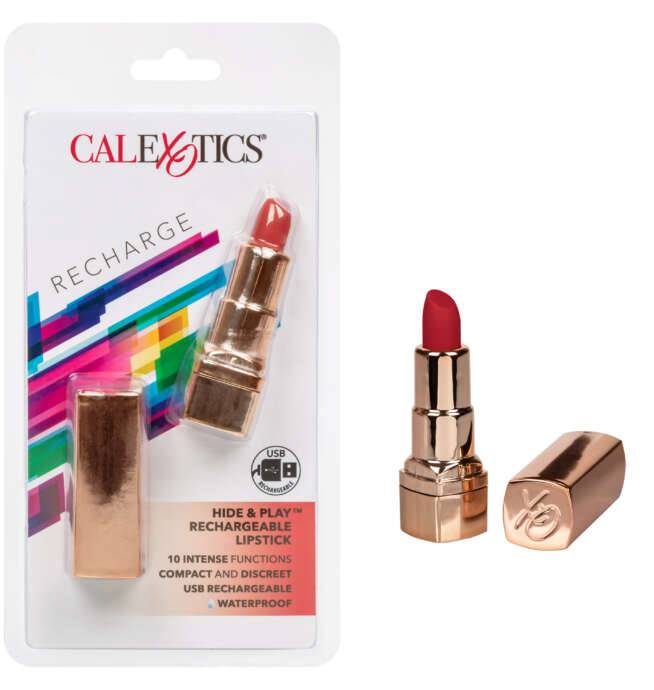 Calexotics Hide & Play™ Rechargeable Lipstick - Red - Image 3