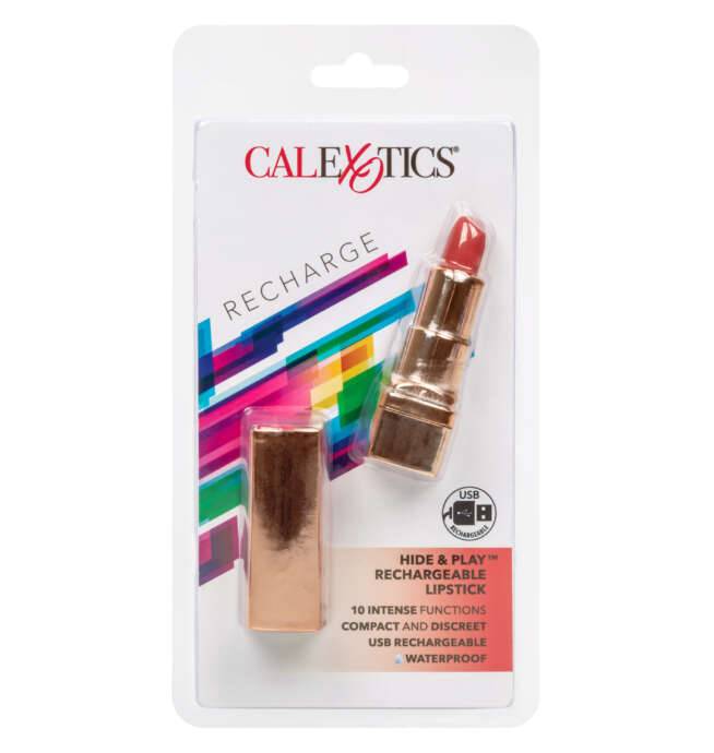 Calexotics Hide & Play™ Rechargeable Lipstick - Red - Image 2