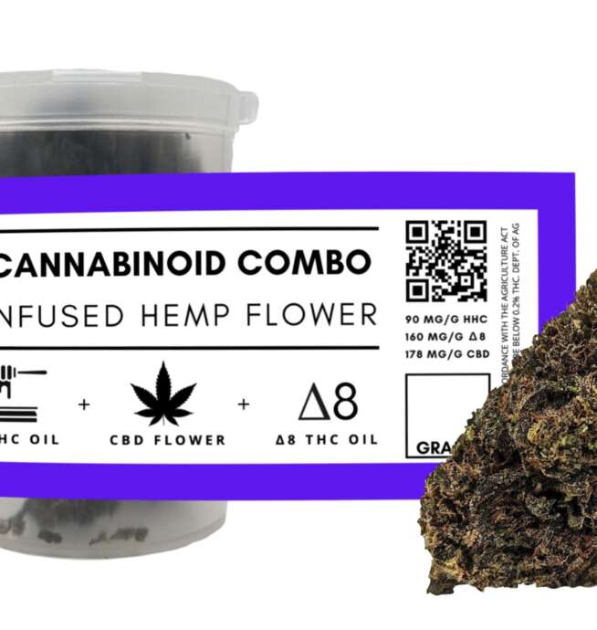 Cannabinoid Combo HHC + Delta-8 Infused Hemp Flower - Purple Gas