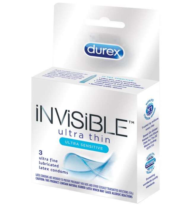 Durex Invisible Ulta Thin Condom - Box of 3