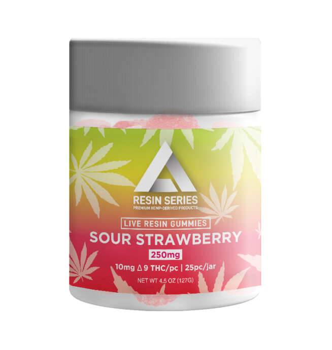 Effex Sour Strawberry Live Resin Delta-9 THC Gummies