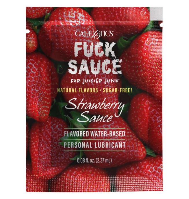 Calexotics Fuck Sauce™ Flavored Water-Based Personal Lubricant - Strawberry .17 fl. oz. sachet