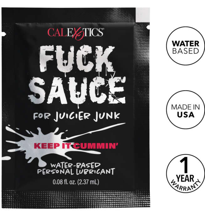 Calexotics Fuck Sauce™ Water-Based Personal Lubricant .17 fl. oz. sachet - Image 3