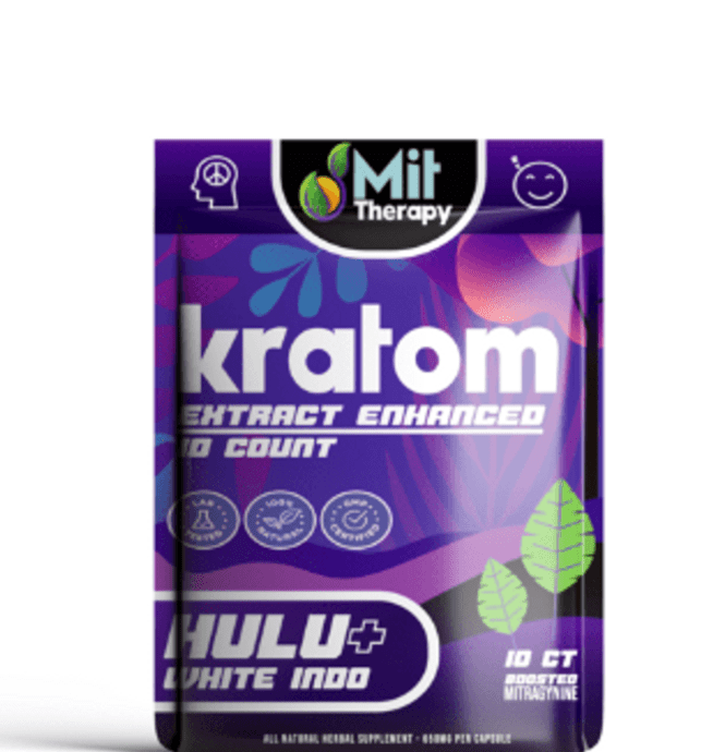 Mit Therpy Kratom Hulu + White Indo 10 Count Capsules