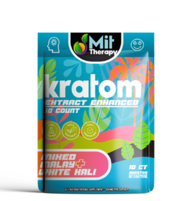 Mit Therpy Kratom Mixed Malay + White Kali 10 Count Capsules