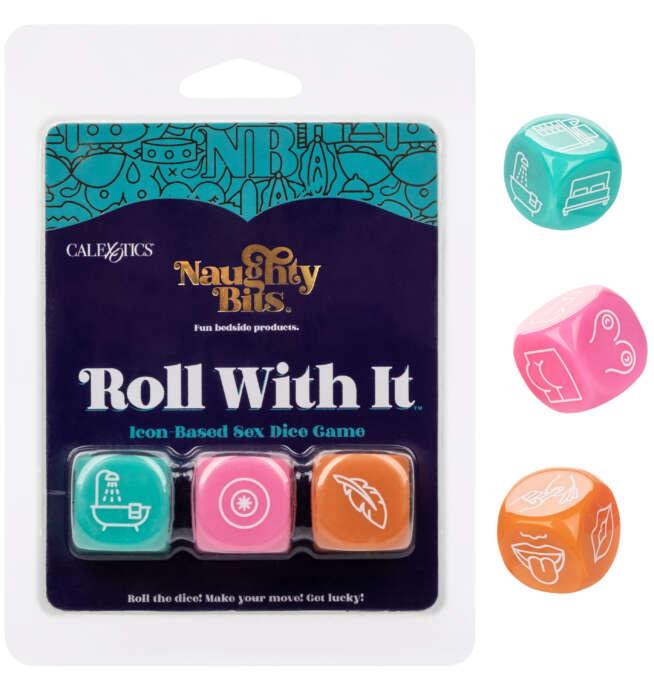 Calexotics Naughty Bits® Roll With It™  Icon-Based Sex Dice Game