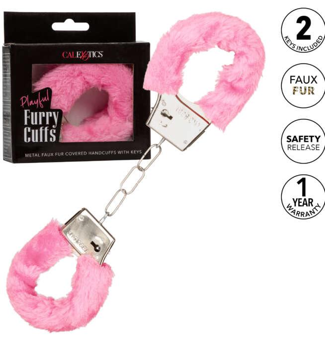 Calexotics Playful Furry Cuffs - Pink - Image 5