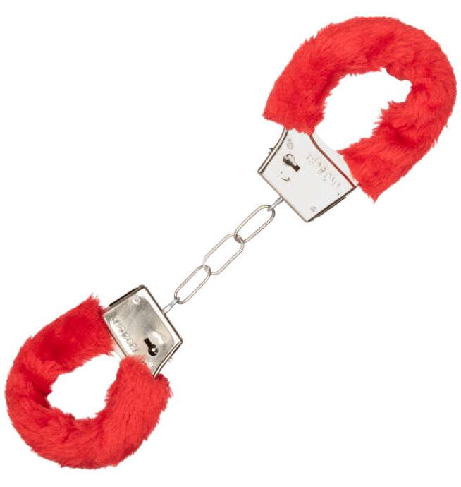 Calexotics Playful Furry Cuffs - Red - Image 4