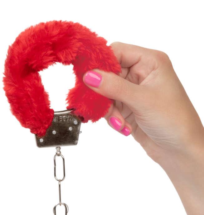 Calexotics Playful Furry Cuffs - Red - Image 8