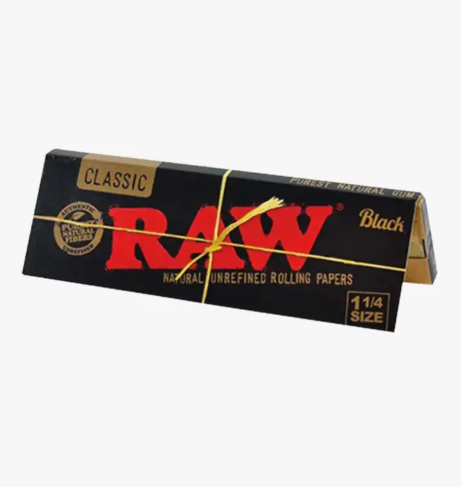 RAW Black 1 1/4 Rolling Papers