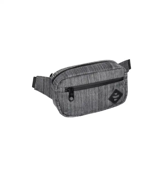 Revelry - The Companion - Smell Proof Crossbody Bag - Striped Dark Grey