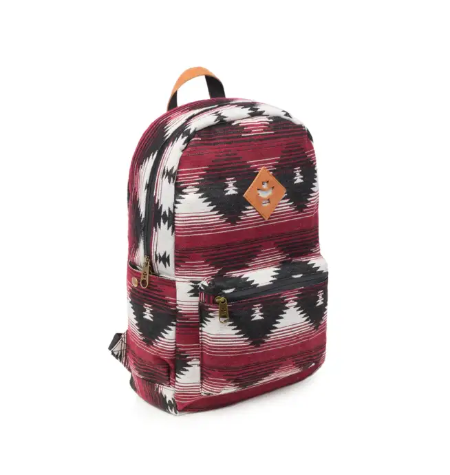 Revelry - The Explorer - Smell Proof Backpack - Maroon Pattern