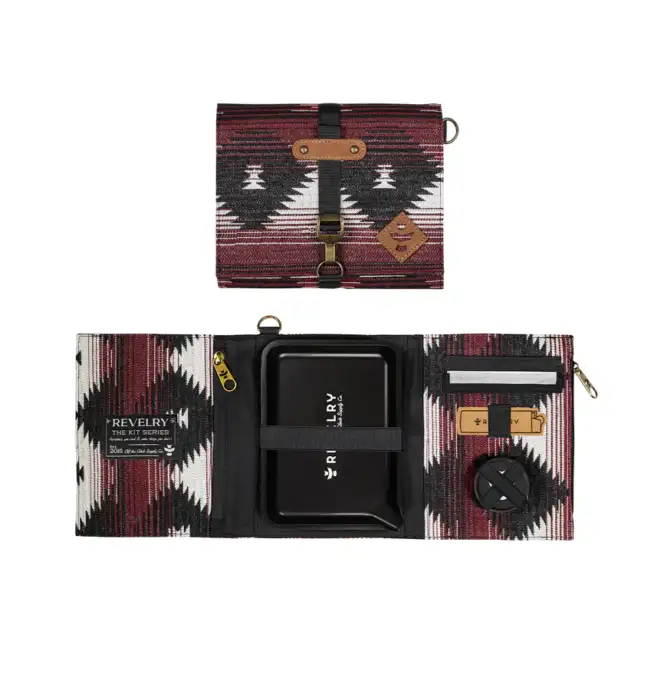 Revelry - The Rolling Kit - Smell Proof Kit - Maroon Pattern