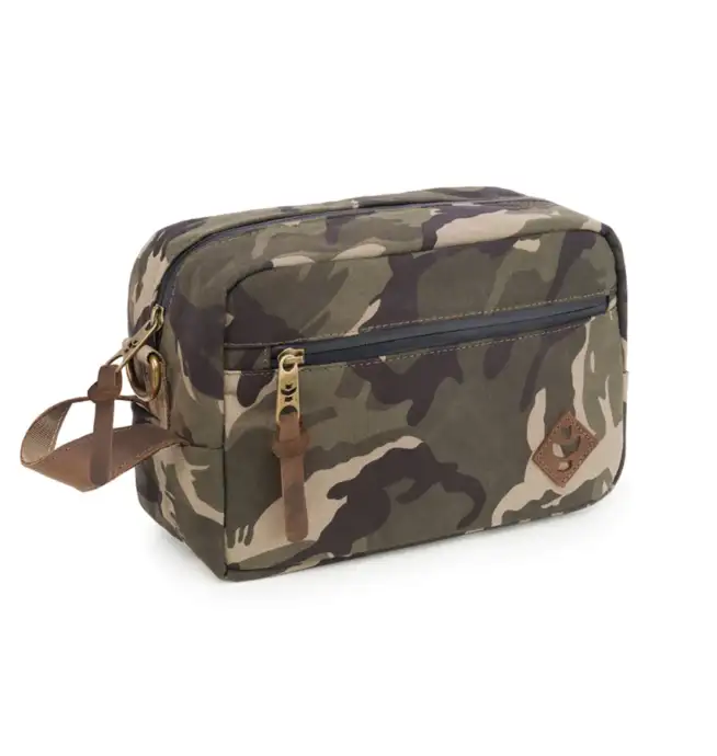 Revelry The Stowaway - Camo Brown - Smell Proof Toiletry Kit