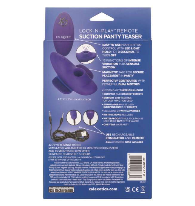 Calexotics Lock-N-Play Remote Suction Panty Teaser - Image 19