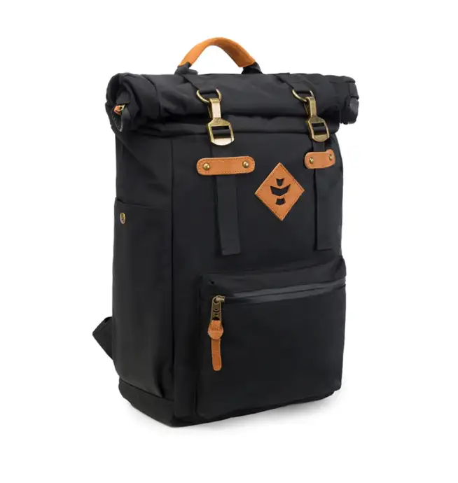 Revelry The Drifter - Black - Smell Proof Rolltop Backpack