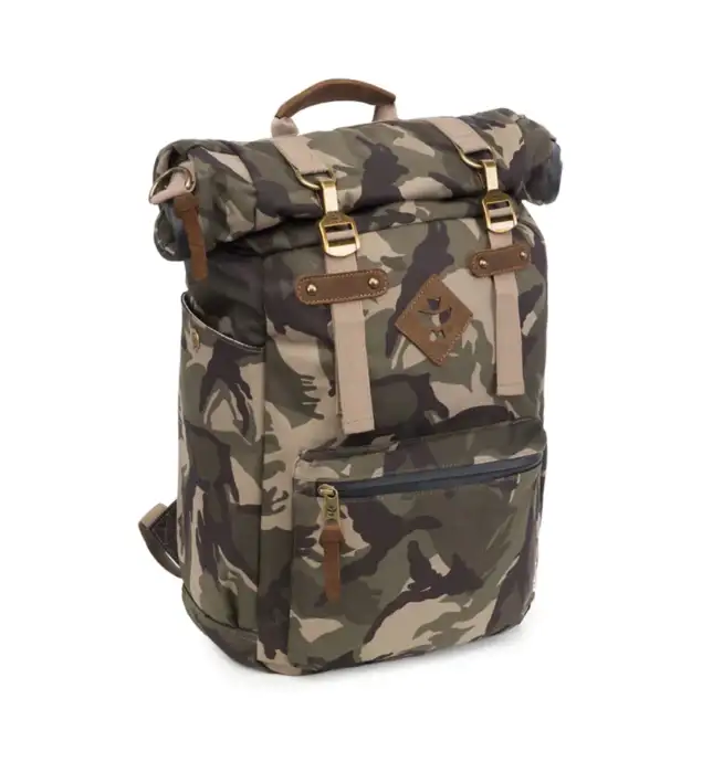 Revelry The Drifter - Camo - Smell Proof Rolltop Backpack