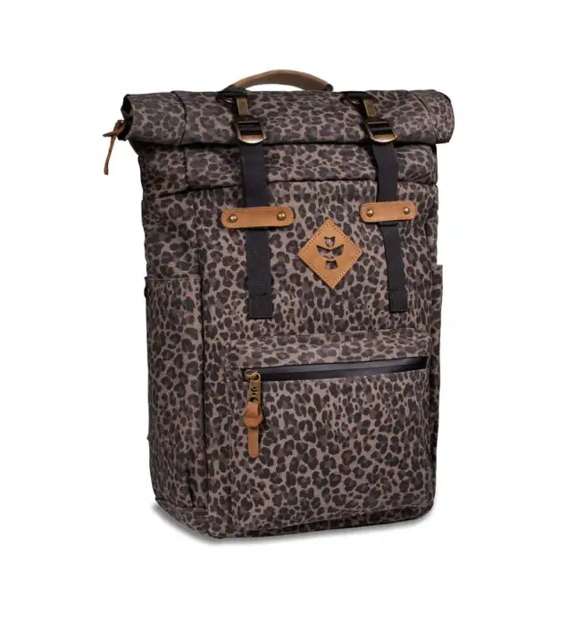 Revelry The Drifter - Leopard - Smell Proof Rolltop Backpack