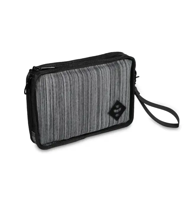 Revelry The Gordo - Striped Dark Grey -Smell Proof Padded Pouch