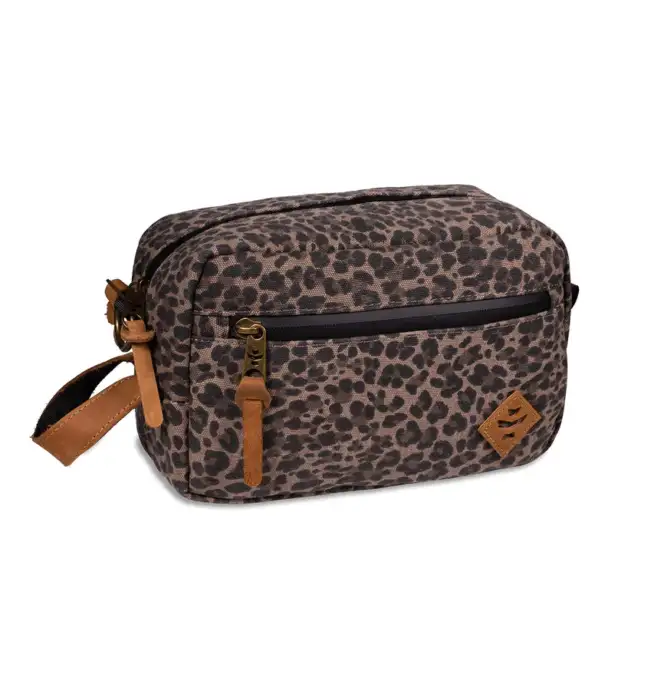 Revelry The Stowaway - Leopard - Smell Proof Toiletry Kit