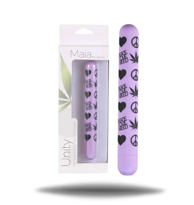 UNITY USB Rechargeable X-Long PLW Print Super Charged Bullet Violet 420 Series