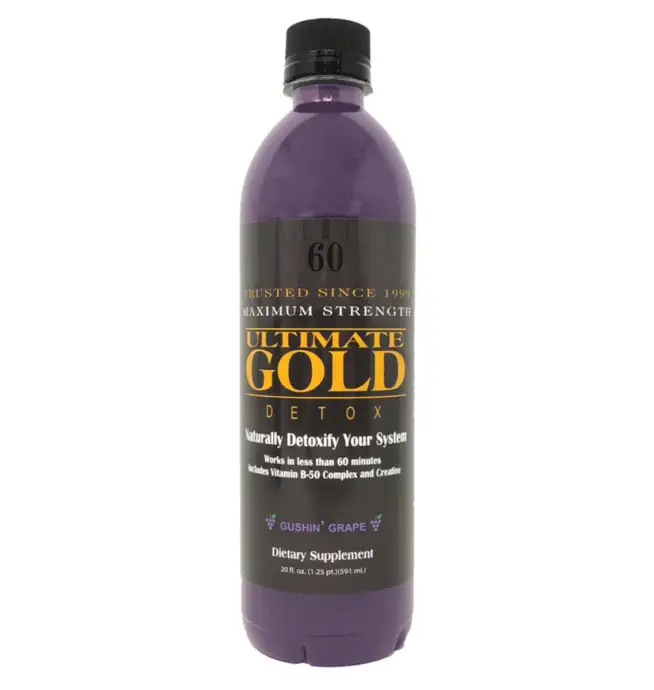 Ultimate Gold Detox Drink 20oz - Gushin' Grape