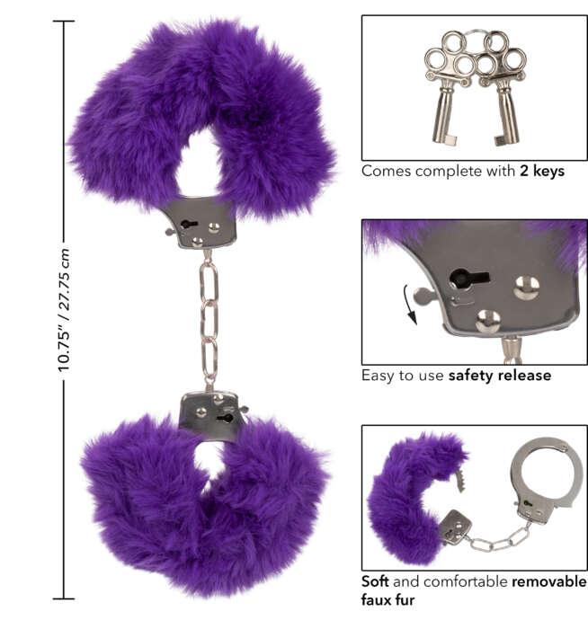 Calexotics Ultra Fluffy Furry Cuffs - Purple - Image 6