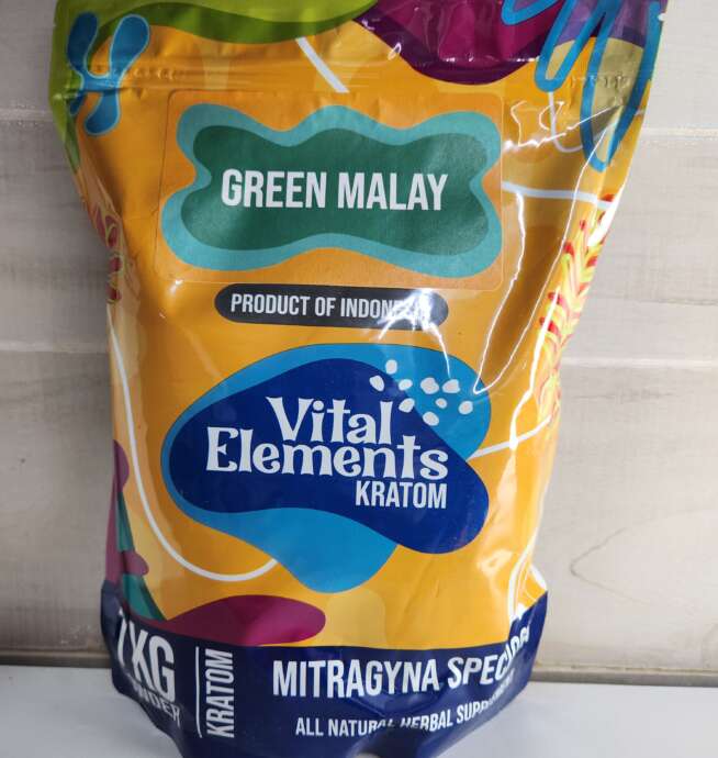 Vital Elements Kratom Green Malay 1 Kilogram Powder