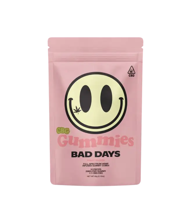 BAD DAYS CBD + CBG Full Spectrum Gummies - Fruit Punch