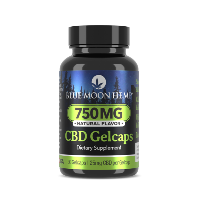 Blue Moon Hemp CBD Gel Caps 25mg - Natural Flavor