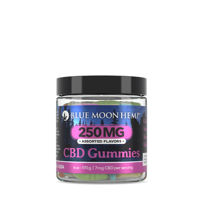 Blue Moon Hemp CBD Gummies 6oz 250mg - Assorted Flavors