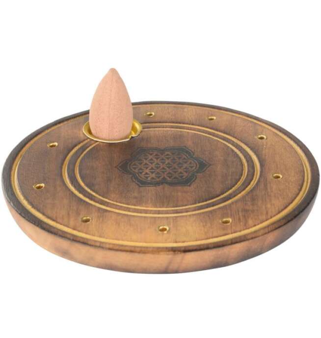 Flower of Life Round Cone Burner