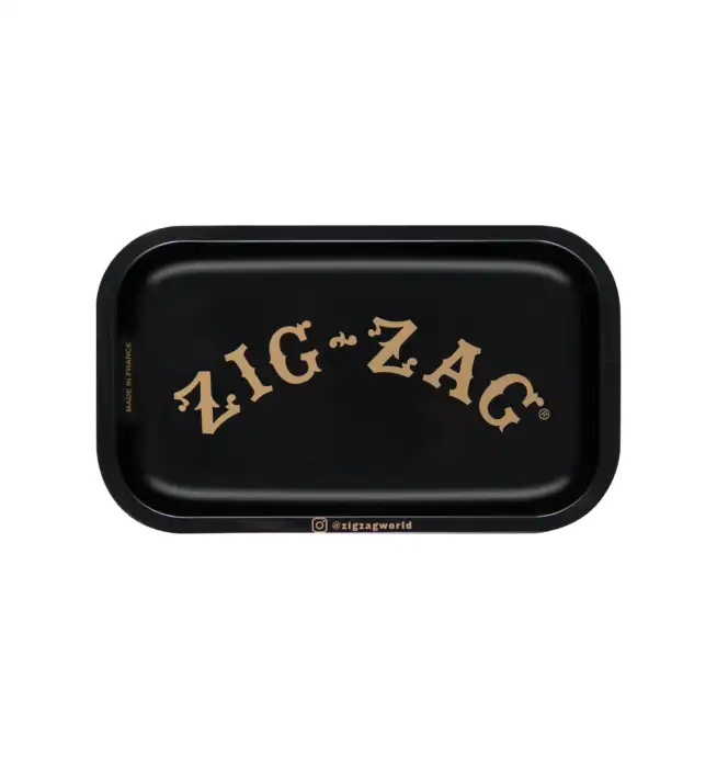 Zig-Zag Small Black Rolling Tray