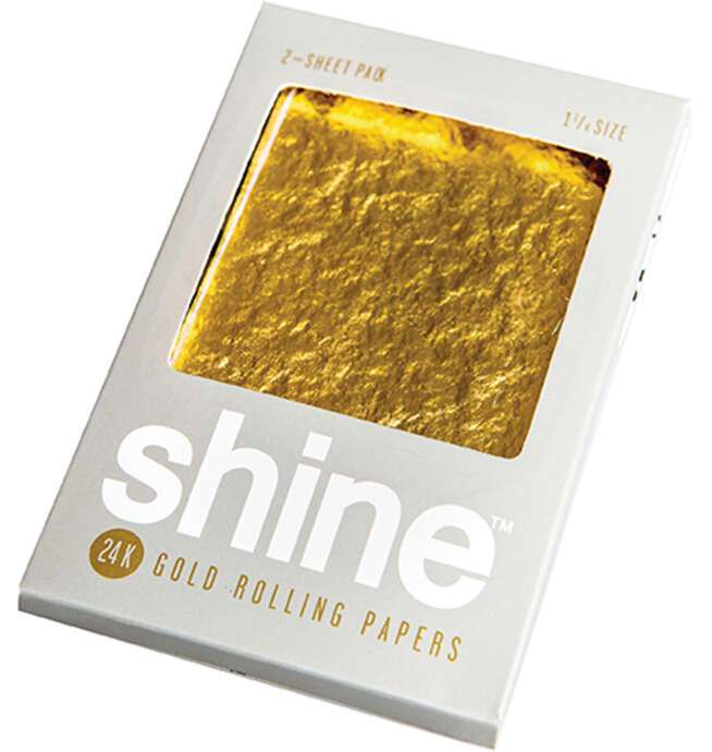 24k Shine Gold Paper 1 1/4 - 2 Sheets Per Pack