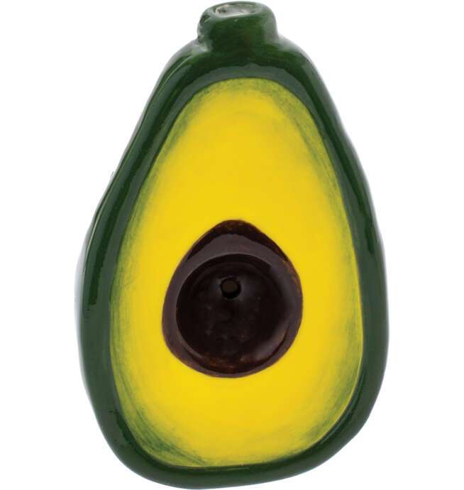 3.5" Avocado Ceramic Pipe - Wacky Bowlz - Image 2