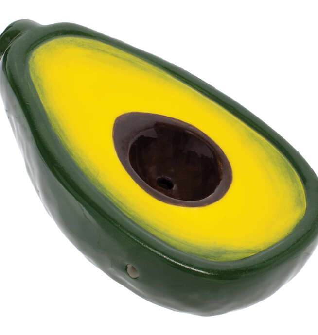 3.5" Avocado Ceramic Pipe - Wacky Bowlz - Image 4