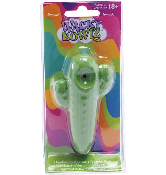 3.5" Cactus Ceramic Pipe - Wacky Bowlz