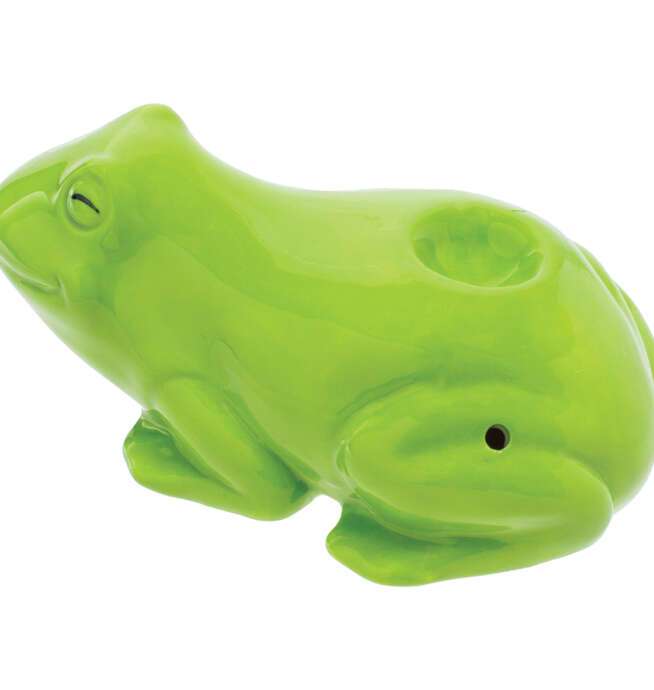 3.5" Frog Ceramic Pipe - Wacky Bowlz - Image 2