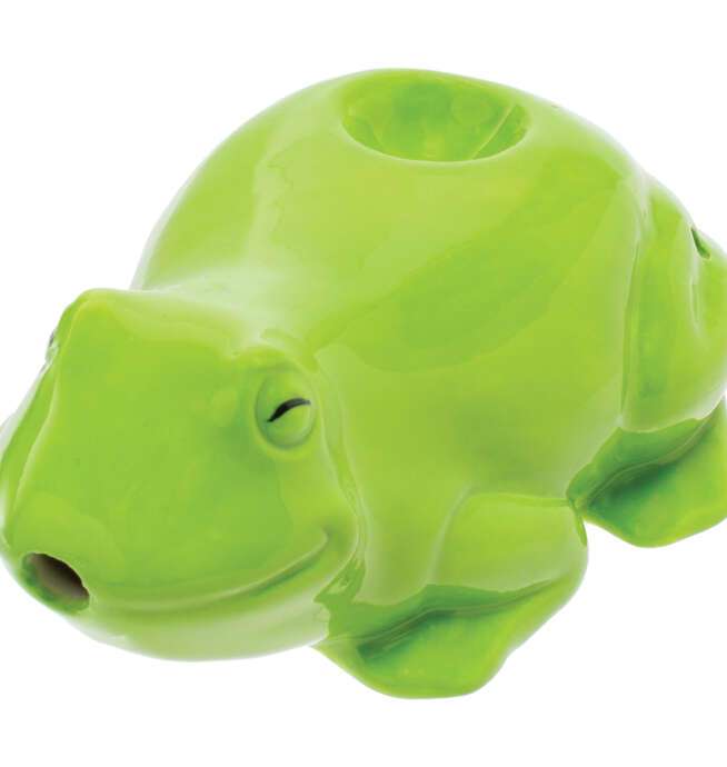 3.5" Frog Ceramic Pipe - Wacky Bowlz - Image 4