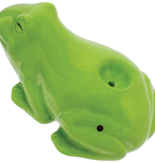 3.5" Frog Ceramic Pipe - Wacky Bowlz - Image 3