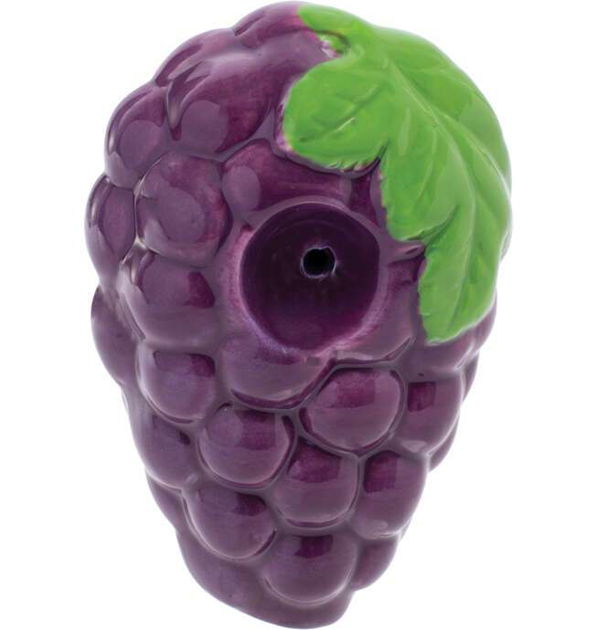 3.5" Grape Ceramic Pipe - Wacky Bowlz - Image 2