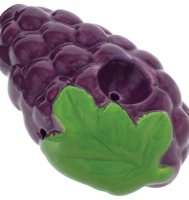 3.5" Grape Ceramic Pipe - Wacky Bowlz - Image 3