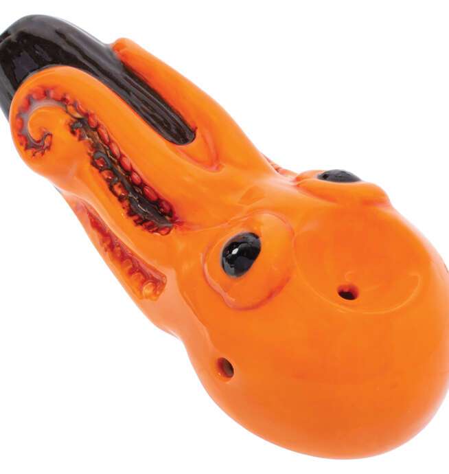 3.5" Octopus Ceramic Pipe - Wacky Bowlz - Image 3