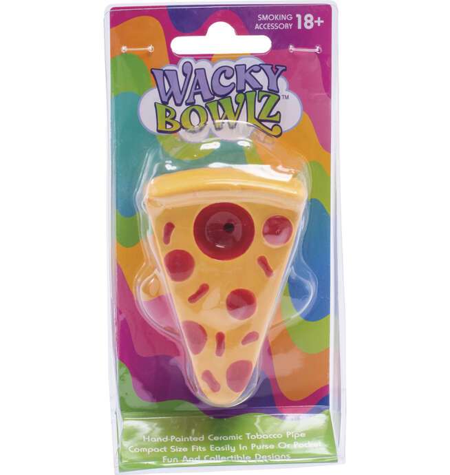 3.5" Pizza Slice Ceramic Pipe - Wacky Bowlz